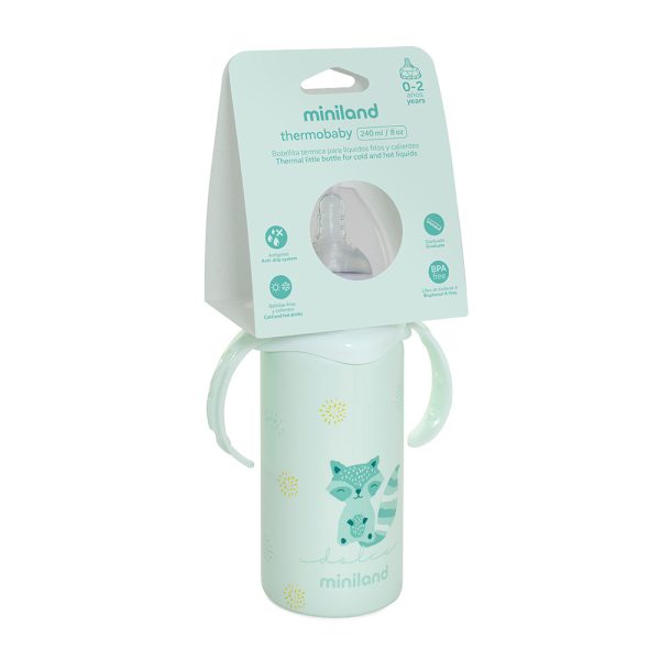 Botellita térmica con tetina Thermobaby mint Miniland