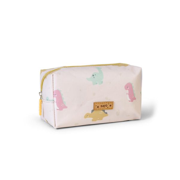Estuche porta lápices "Wild Dinos" mostaza