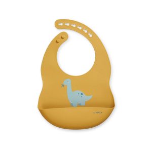 Babero silicona "Party" mostaza