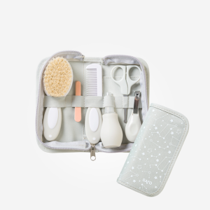 Neceser de aseo para bebé 10 pcs. Gris