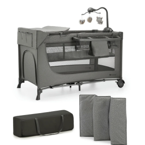 Cuna de viaje 3en1 JOY 2 con accesorios Kinderkraft