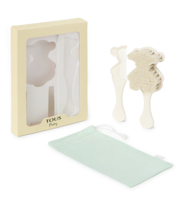 Set de cepillo y peine Beauty blanco TOUS