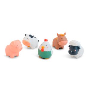 Set de 5 juguetes de baño "Funny Farm" Saro