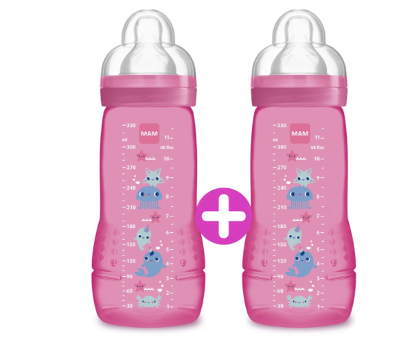 Pack 2 Biberones Easy Active 330ml Deep Ocean MAM