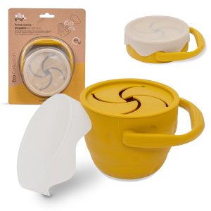 Porta Snacks silicona plegable. Interbaby