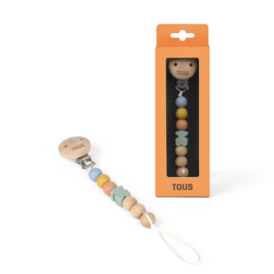 Chupetero de silicona y madera. TOUS