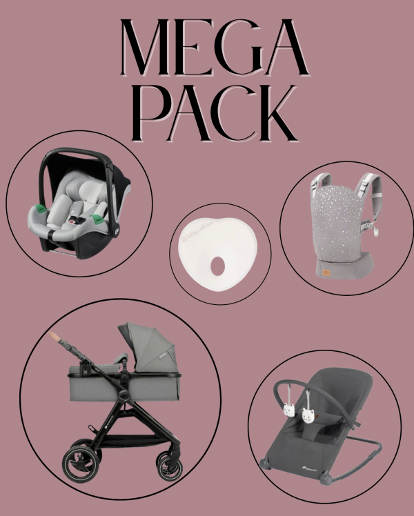 Mega Pack: Carro Esme 3 en 1 Kinderkraft, Hamaca bebeconford, Mochila Nino Kinderkraft y Almohada Plagiocefalia de Regalo