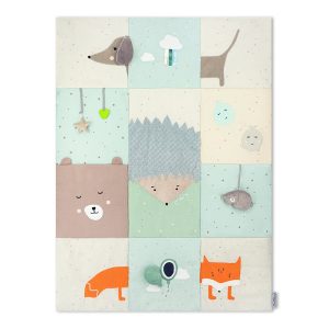 MoMi VOLPI  Alfombra de juego y manta plegable