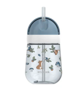 Vaso con pajita 300 ml Forest Friends. Little Dutch