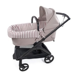 Cubre Cuco Dual + Sabana Ajustable Cherry Rayas Pasito a Pasito