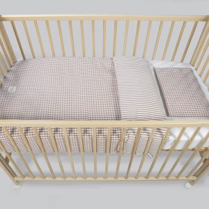 Set/ Edredón + Bajera + Almohada Para Cuna  Praliné