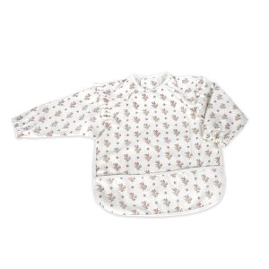 Babero manga larga Botton flores Walking Mum