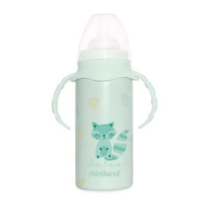 Botella térmica con tetina thermibaby Mint Miniland