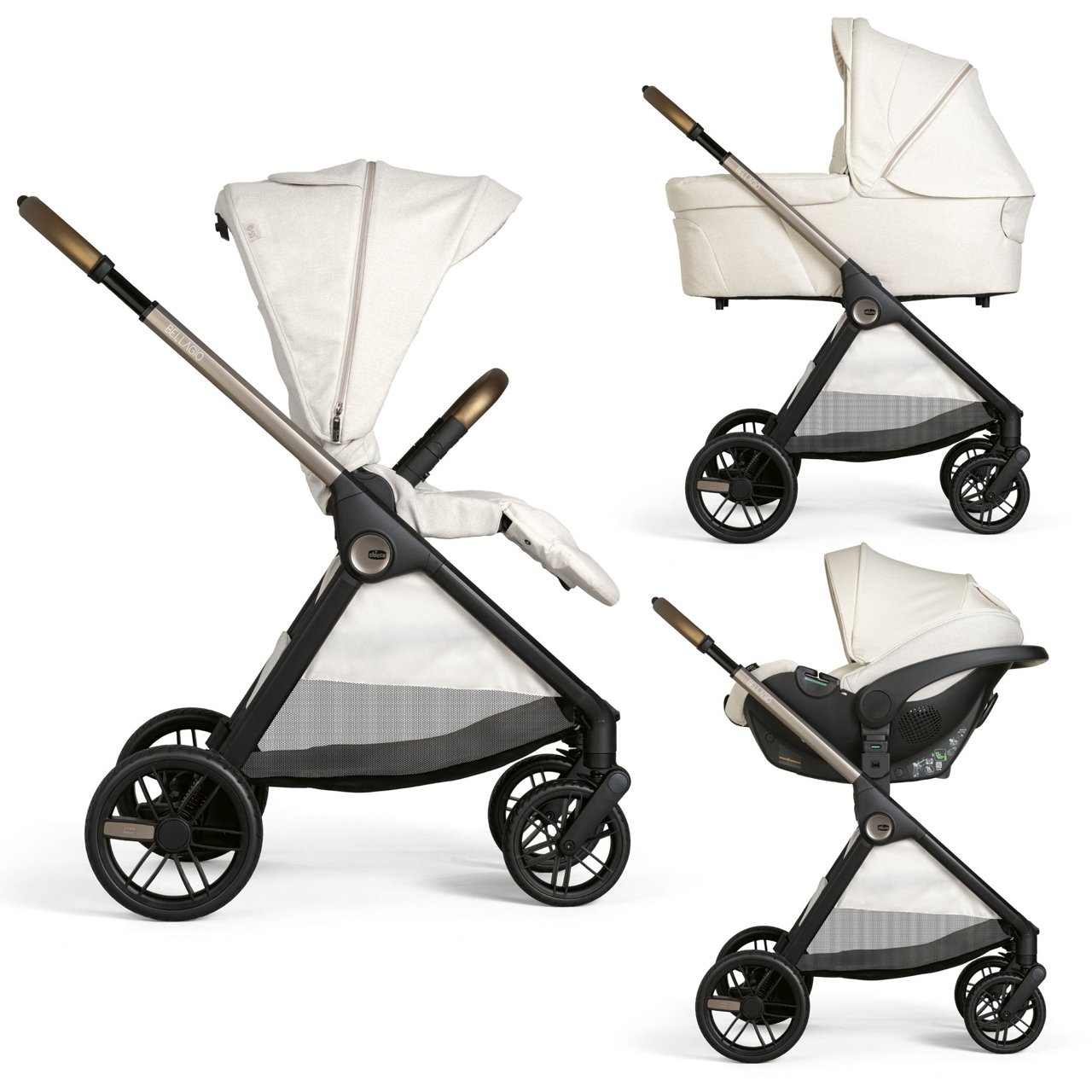Carro TRIO Bellagio 2.0 con capazo Gran comfort + grupo 0. Chicco