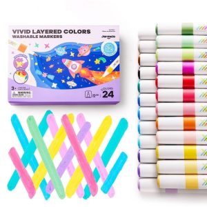 24 rotuladores en capa lavables - VIVID COLORED. Jarmelo