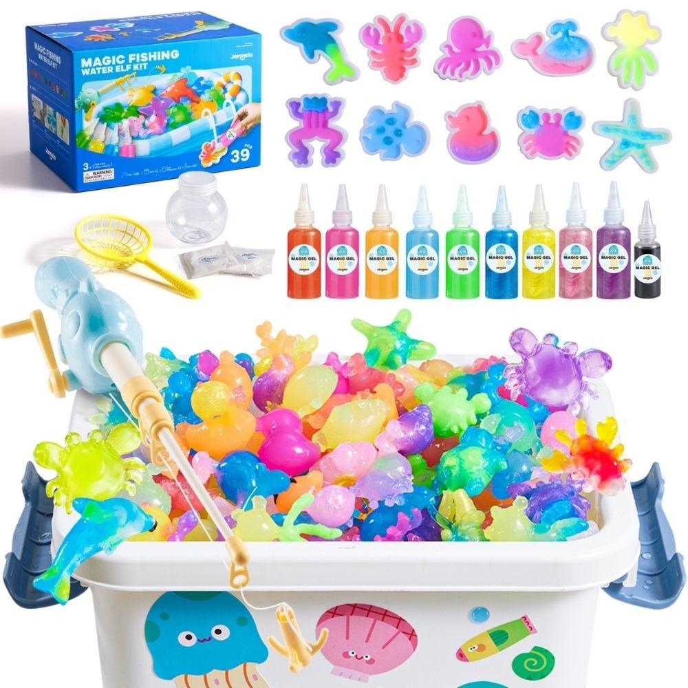 Set figuritas de gel 3D en agua. Jarmelo