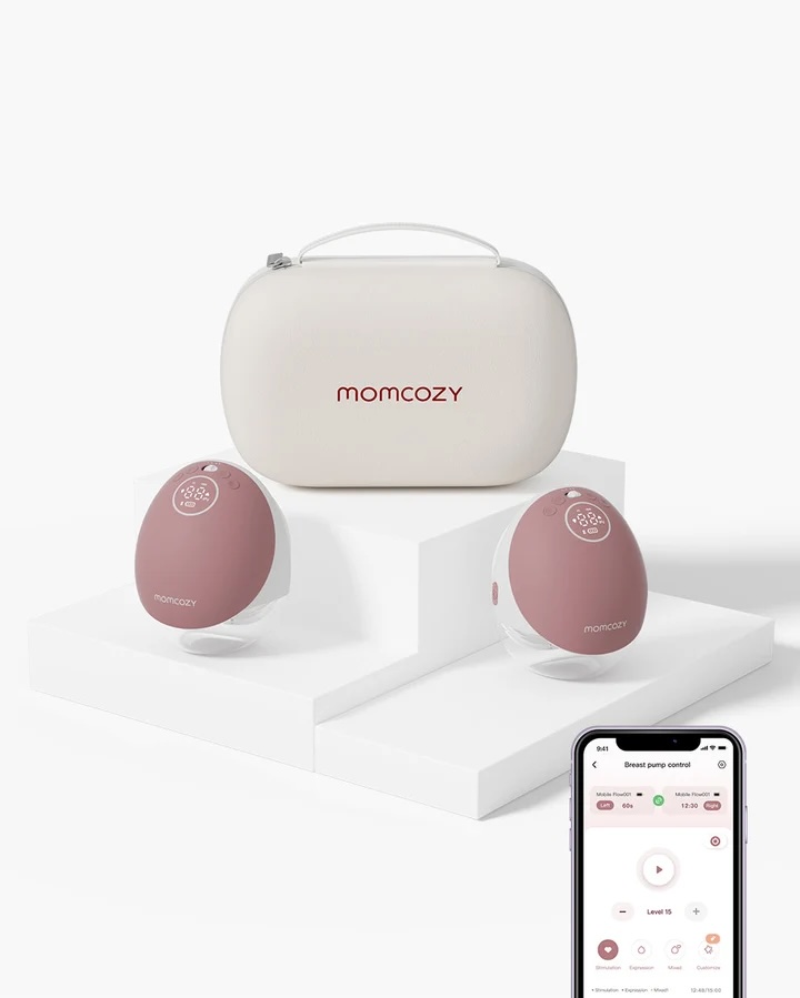 Sacaleches portátil M9 Doble con bombeo inteligente Momcozy