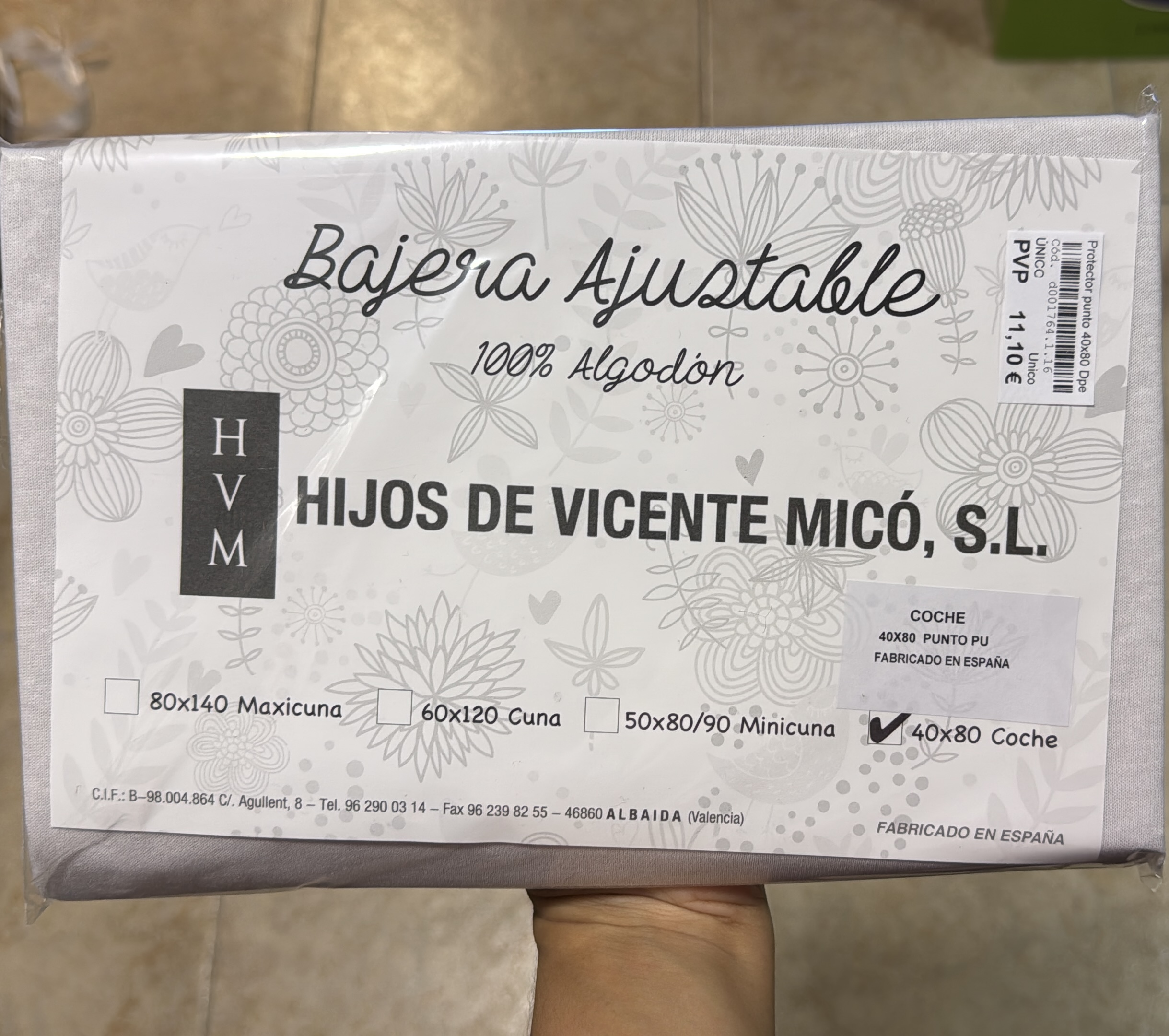 Bajera protector impermeable 100% Algodón DPEQUES